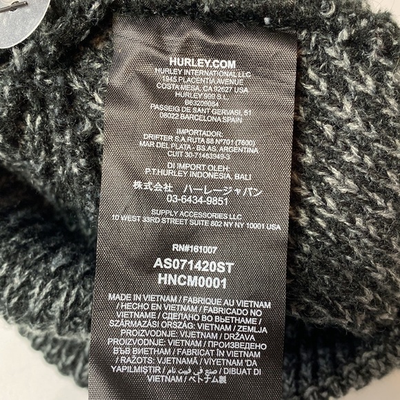 Hurley max cuff 2.0 beanie hat NWT - Picture 3 of 5
